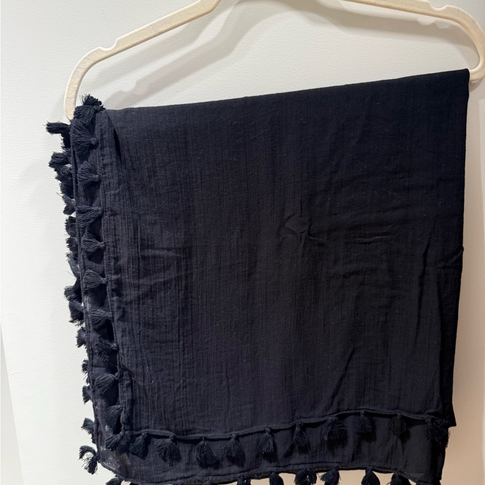 Seafolly Black Gauze Sarong - size OS - Picture 11 of 11